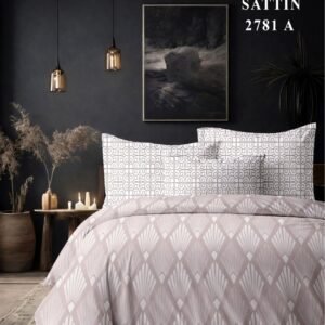Starjoy Feathers- 250 TC pure cotton -(108 x 108 inches) King size bedsheet with 2 coordinate pillow covers