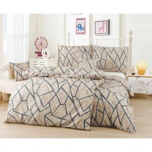 AURA- Fitted Bedsheet (upto 8 inches)- with 2 pillow cases (72 x 78 x 8 inches)