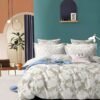 AURA- Fitted Bedsheet (upto 8 inches)- with 2 pillow cases (72 x 78 x 8 inches)
